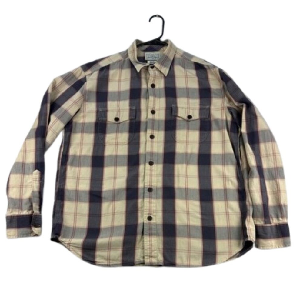 Lucky Brand Men's Button Down Shirt – Size XL – Blue/Cream/White